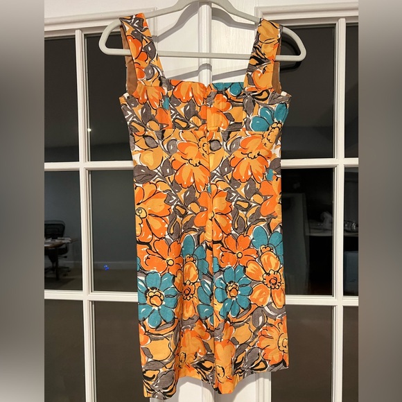 SEND OFFERS Miaou Vivi Dress in Parisian Flower Orange - Picture 5 of 5